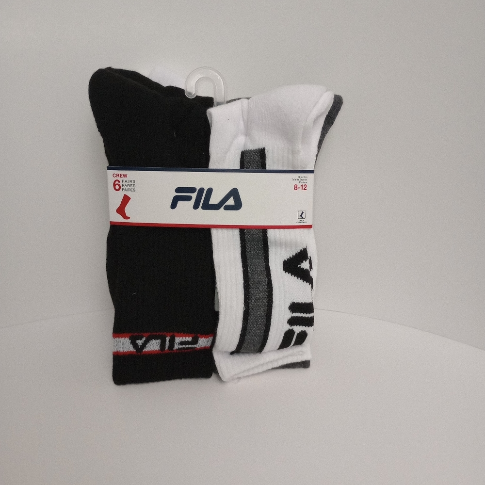 Fila Men Crew 6 Pair High Socks
